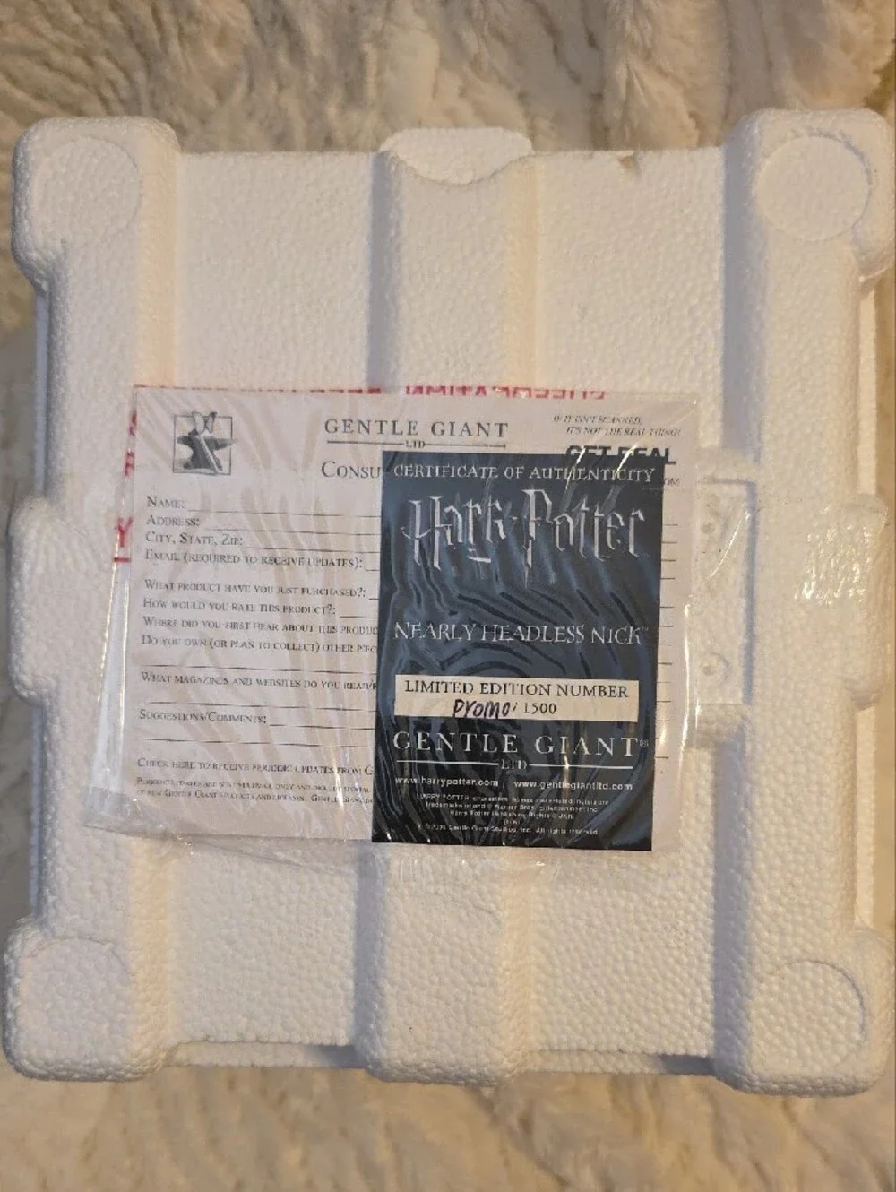 Rare Collectible Promo Harry Potter Nearly Headless Nick Bust